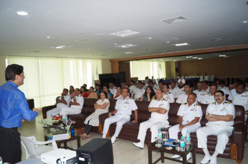 With Navy Officials 