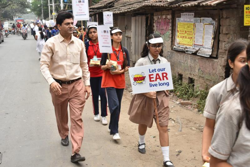 Mr.S.C Dubey Life Coach participated in awareness drive against sound pollution and air pollution on 24/10/19 prior to Dipawali festival organized by Howrah city police.