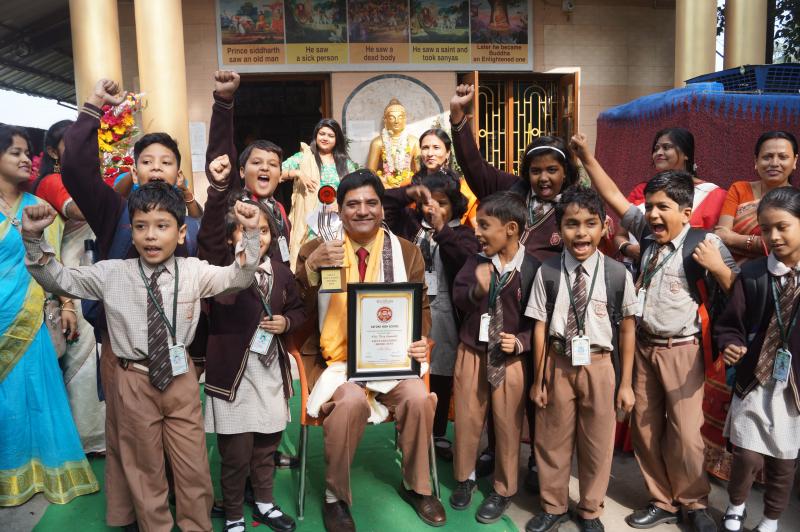 Celebration at school for rceiving AWARD at THAILAND by Mr.S .C Dubey Life Coach